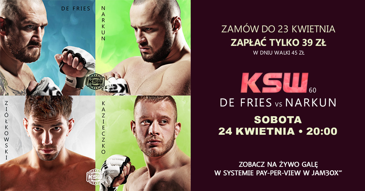 Gala Ksw 60 Na żywo Już 24 Kwietnia Graficom 4285